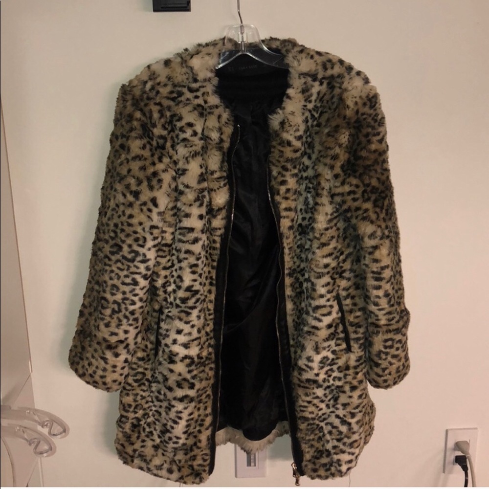 Zara cheetah jacket coat